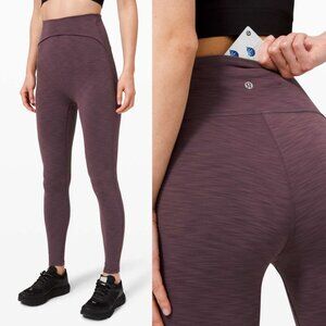 Lululemon Power Within Super High-Rise Pant 28" In Heathered Black Currant 2